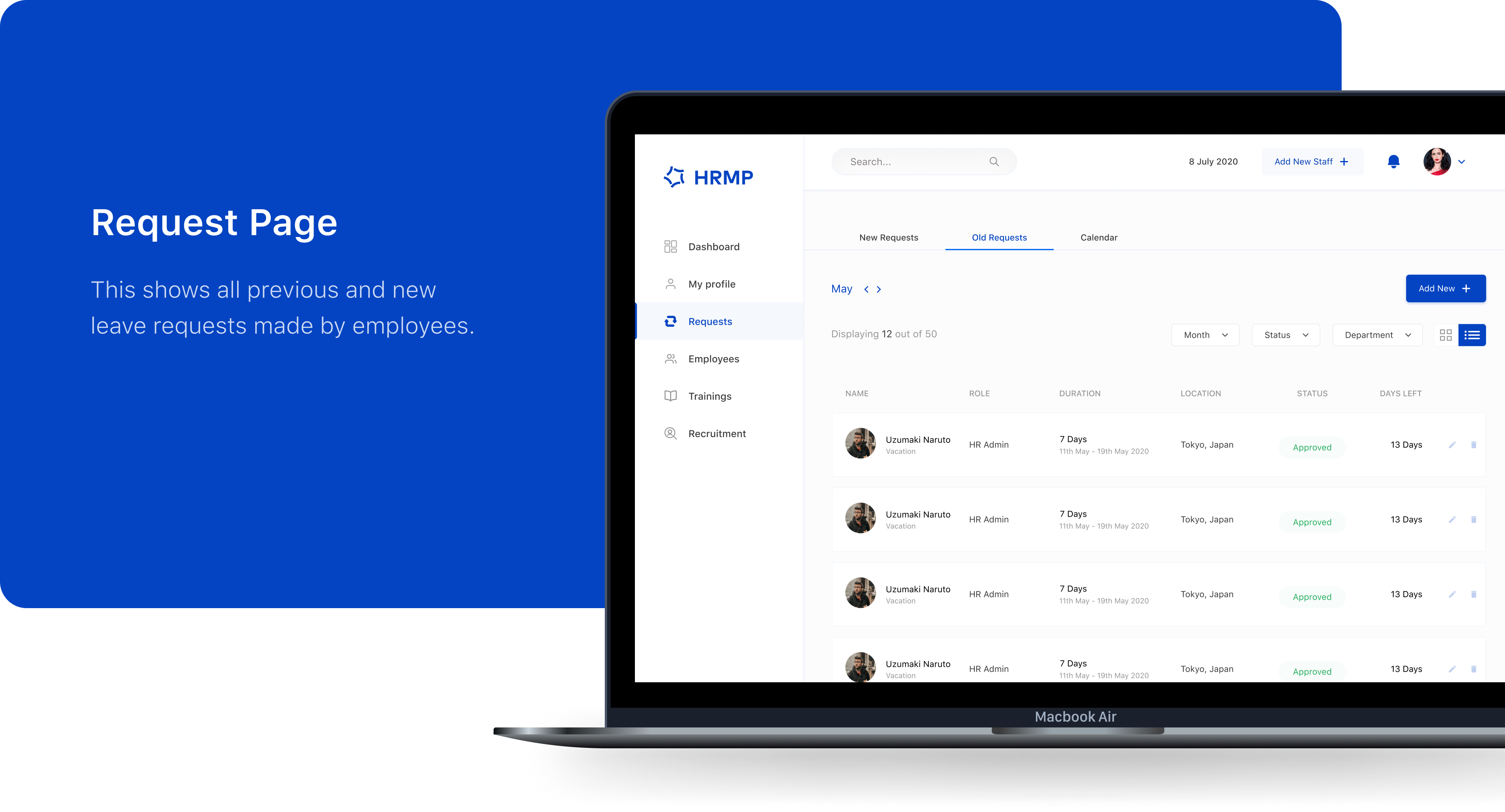 HRMP leave requests