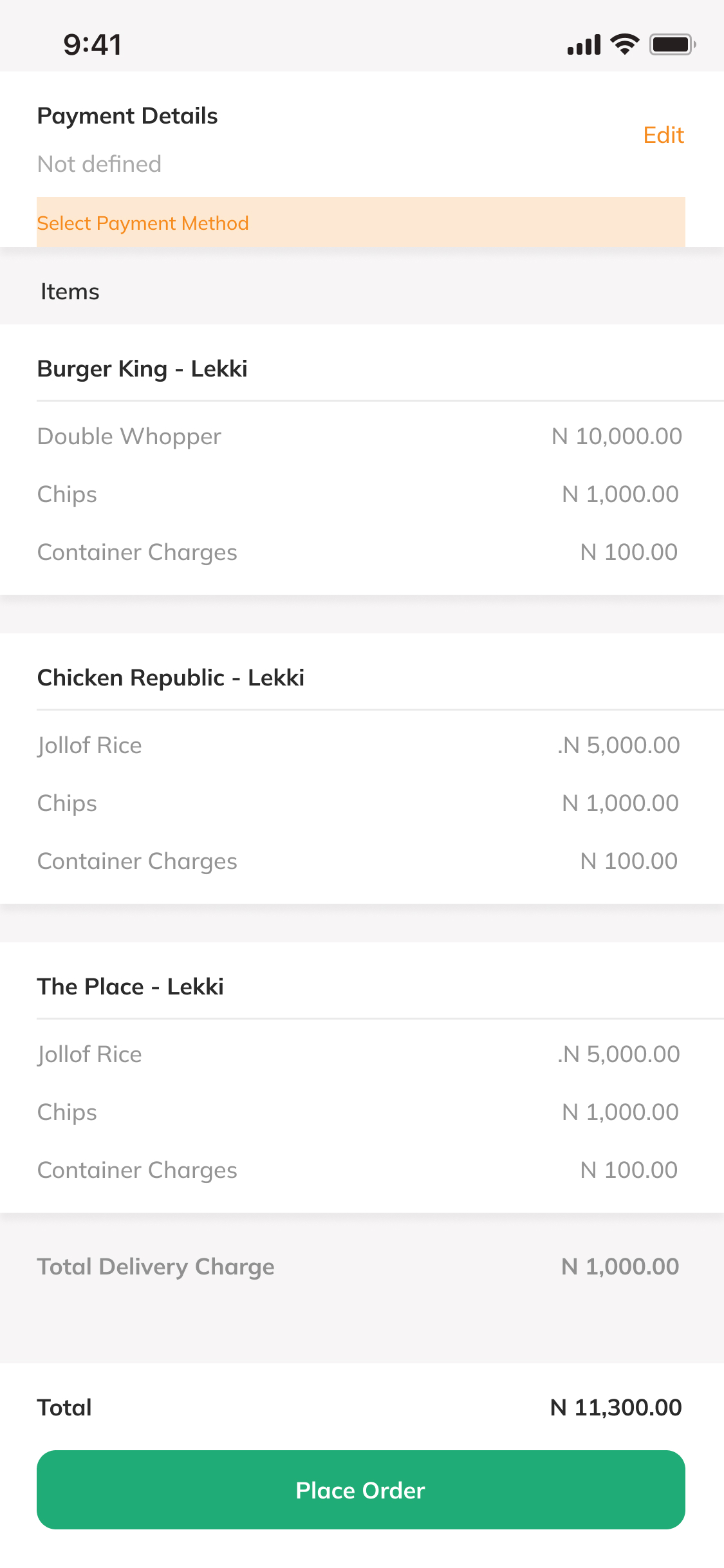 Jumia Food OrderMore multi-restaurant cart